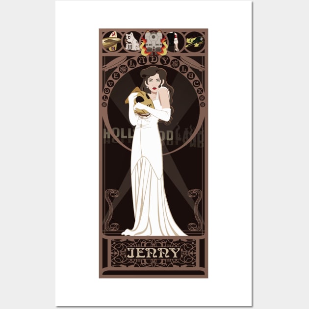 Jenny - art nouveau - The Rocketeer Wall Art by captainlaserbeam